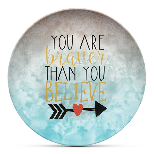 Custom Inspirational Quotes Microwave Safe Plastic Plate - Composite Polymer