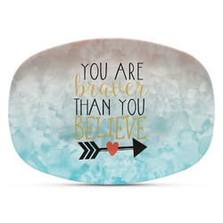 Inspirational Quotes Plastic Platter - Microwave & Oven Safe Composite Polymer