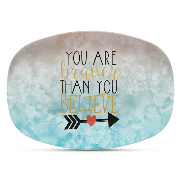 Custom Inspirational Quotes Plastic Platter - Microwave & Oven Safe Composite Polymer