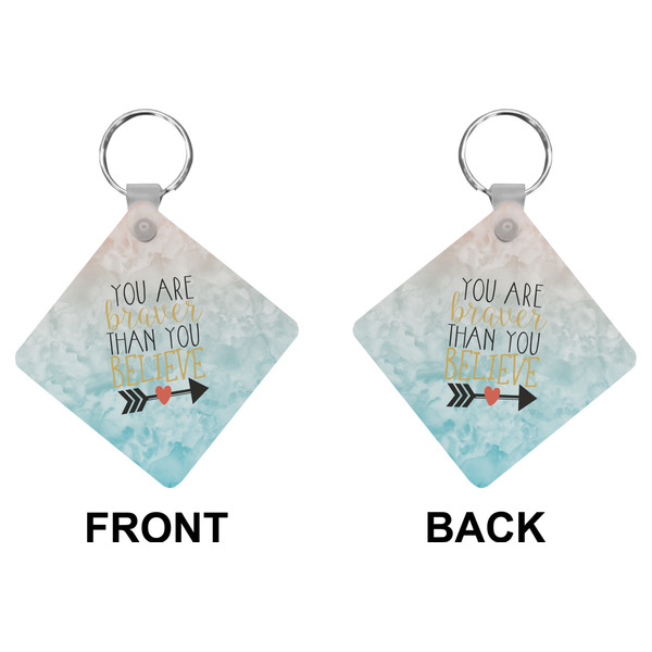 Inspirational Quotes Diamond Keychain (Front + Back)