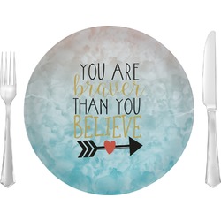 Inspirational Quotes Glass Lunch / Dinner Plate 10"