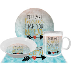 Inspirational Quotes Dinner Set - Single 4 Pc Setting