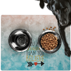 Inspirational Quotes Dog Food Mat - Large