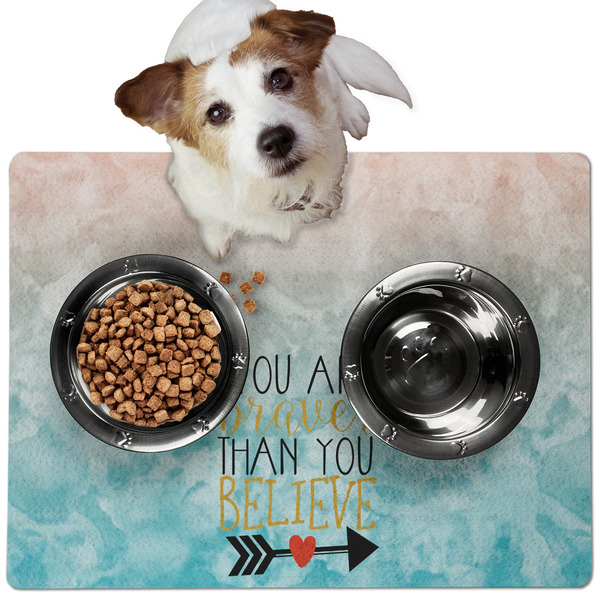 Inspirational Quotes Dog Food Mat - Medium LIFESTYLE