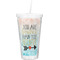 Inspirational Quotes Double Wall Tumbler with Straw