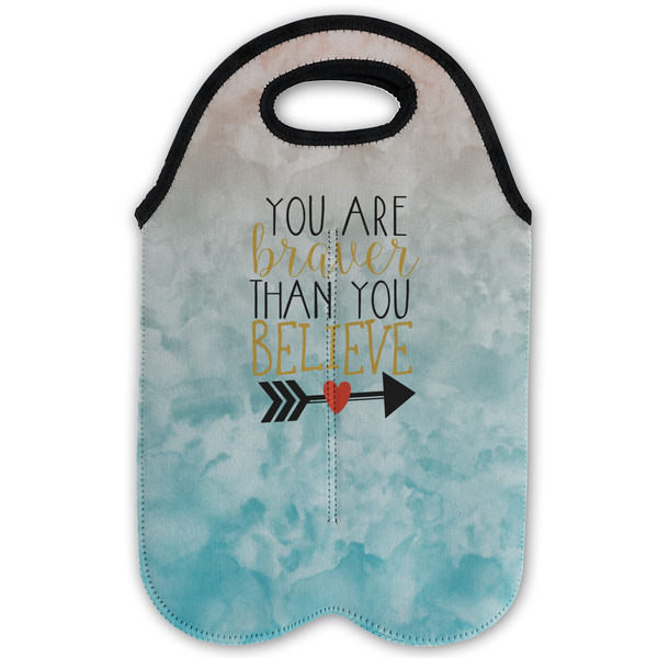 Inspirational Quotes Double Wine Tote - Flat (new)