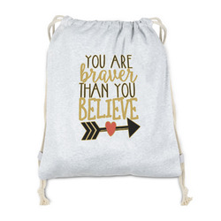 Inspirational Quotes Drawstring Backpack - Sweatshirt Fleece - Double Sided