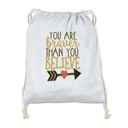 Inspirational Quotes Drawstring Backpack - Sweatshirt Fleece