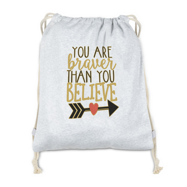 Custom Inspirational Quotes Drawstring Backpack - Sweatshirt Fleece - Single Sided