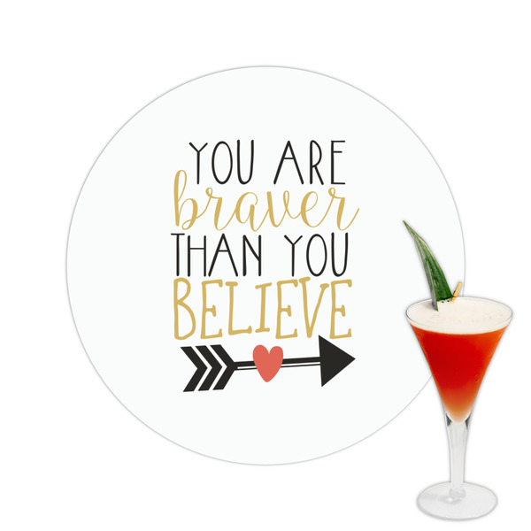 Custom Inspirational Quotes Printed Drink Topper -  2.5"