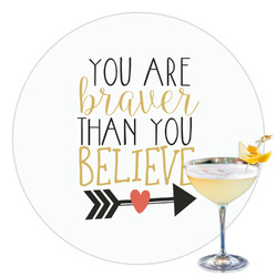 Inspirational Quotes Printed Drink Topper - 3.5"
