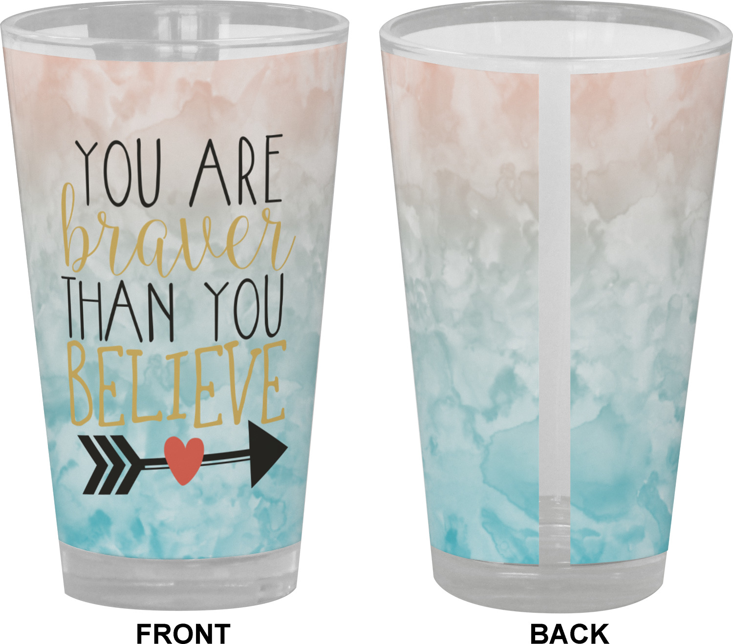 Inspirational Quotes Drinking / Pint Glass (Personalized) YouCustomizeIt