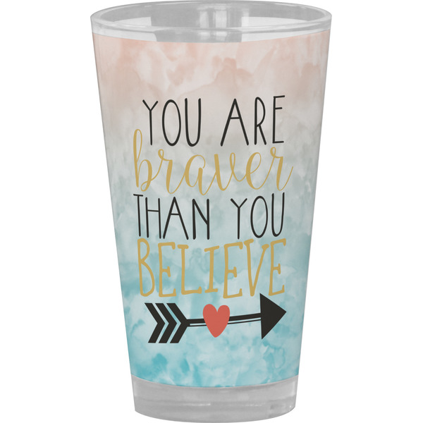 Custom Inspirational Quotes Pint Glass - Full Color