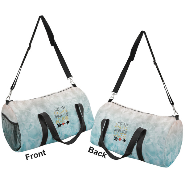 Inspirational Quotes Duffle bag large front and back sides