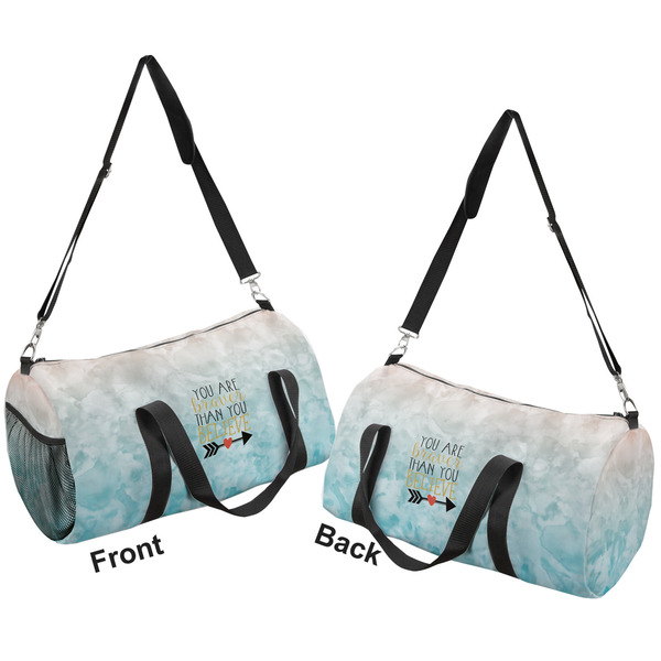 Inspirational Quotes Duffle bag small front and back sides