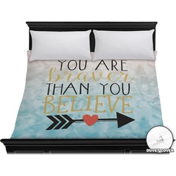 Inspirational Quotes Duvet Cover - King