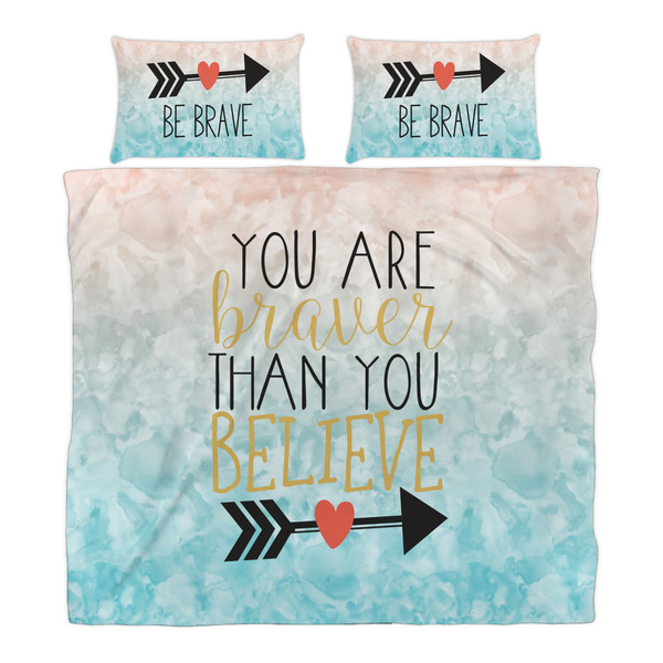 Inspirational Quotes Duvet Cover Set - King - Alt Approval