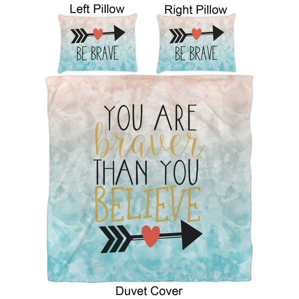 Inspirational Quotes Duvet Cover Set - Queen - Approval