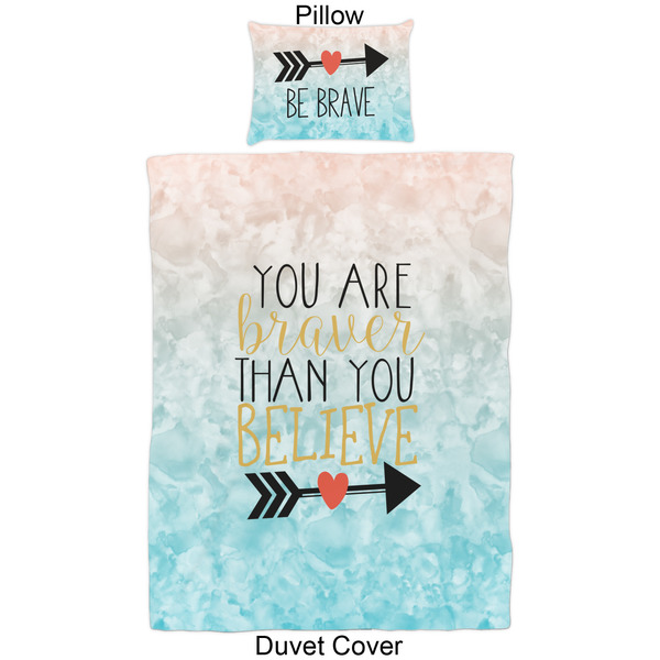 Inspirational Quotes Duvet Cover Set - Twin - Approval