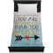 Inspirational Quotes Duvet Cover - Twin - On Bed - No Prop
