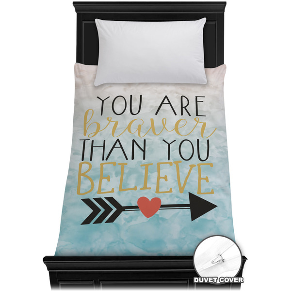 Custom Inspirational Quotes Duvet Cover - Twin XL