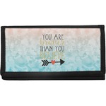 Inspirational Quotes Canvas Checkbook Cover