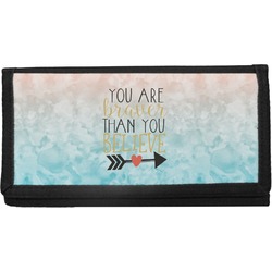 Inspirational Quotes Canvas Checkbook Cover