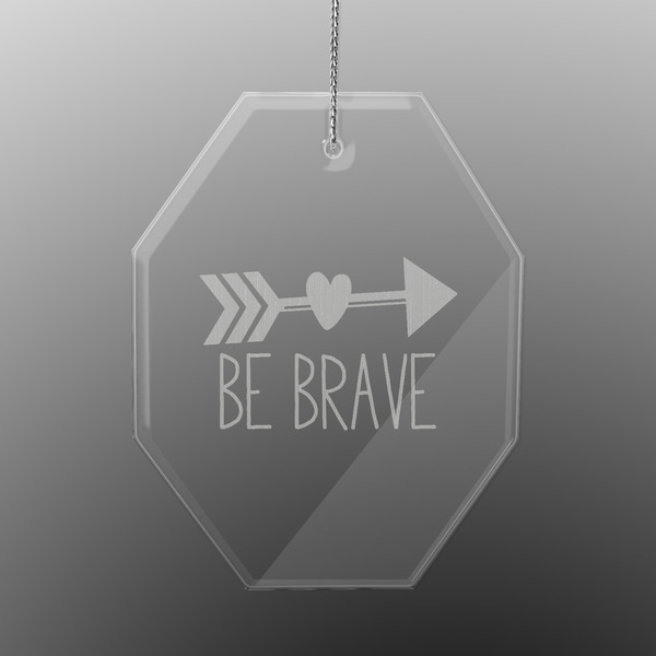 Inspirational Quotes Engraved Glass Ornaments - Octagon