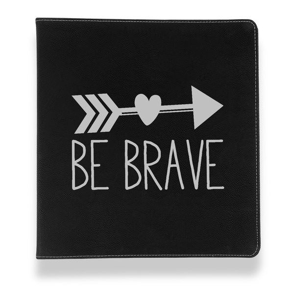 Inspirational Quotes Leather Binder - 1" - Black - Front View