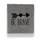 Inspirational Quotes Leather Binder - 1" - Grey - Front View