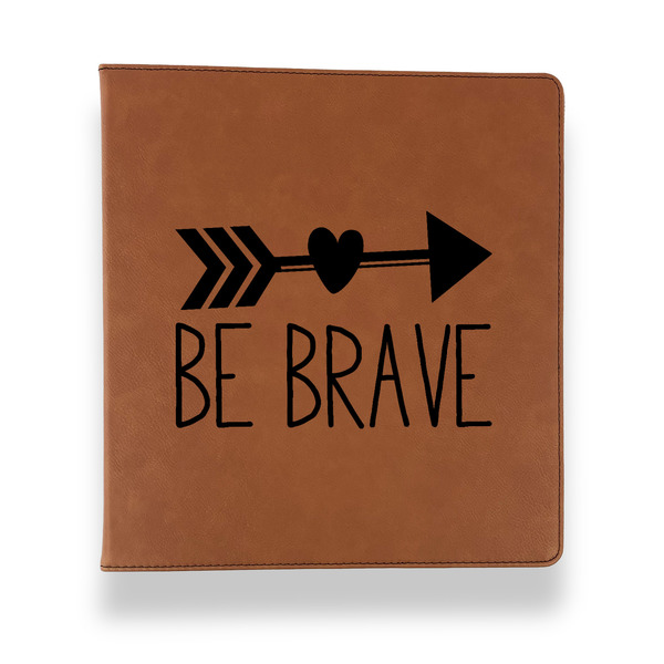 Inspirational Quotes Leather Binder - 1" - Rawhide - Front View