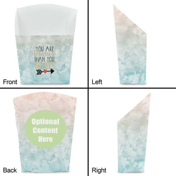 Inspirational Quotes French Fry Favor Box - Front & Back View