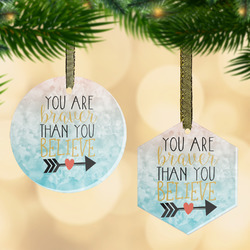 Inspirational Quotes Flat Glass Ornament