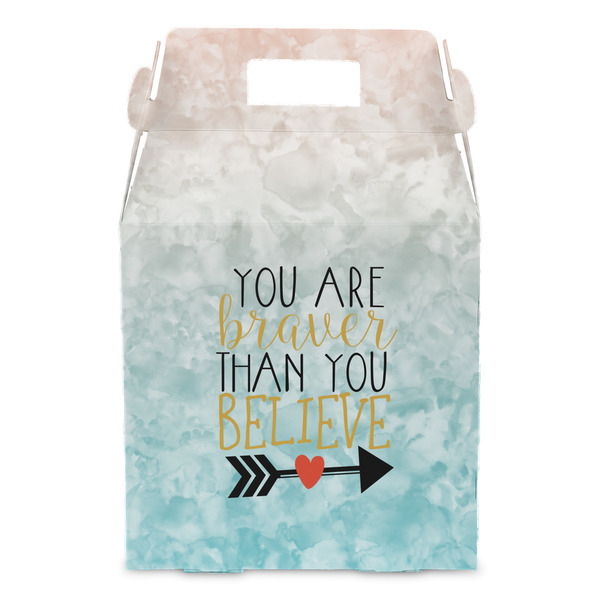 Inspirational Quotes Gable Favor Box - Front