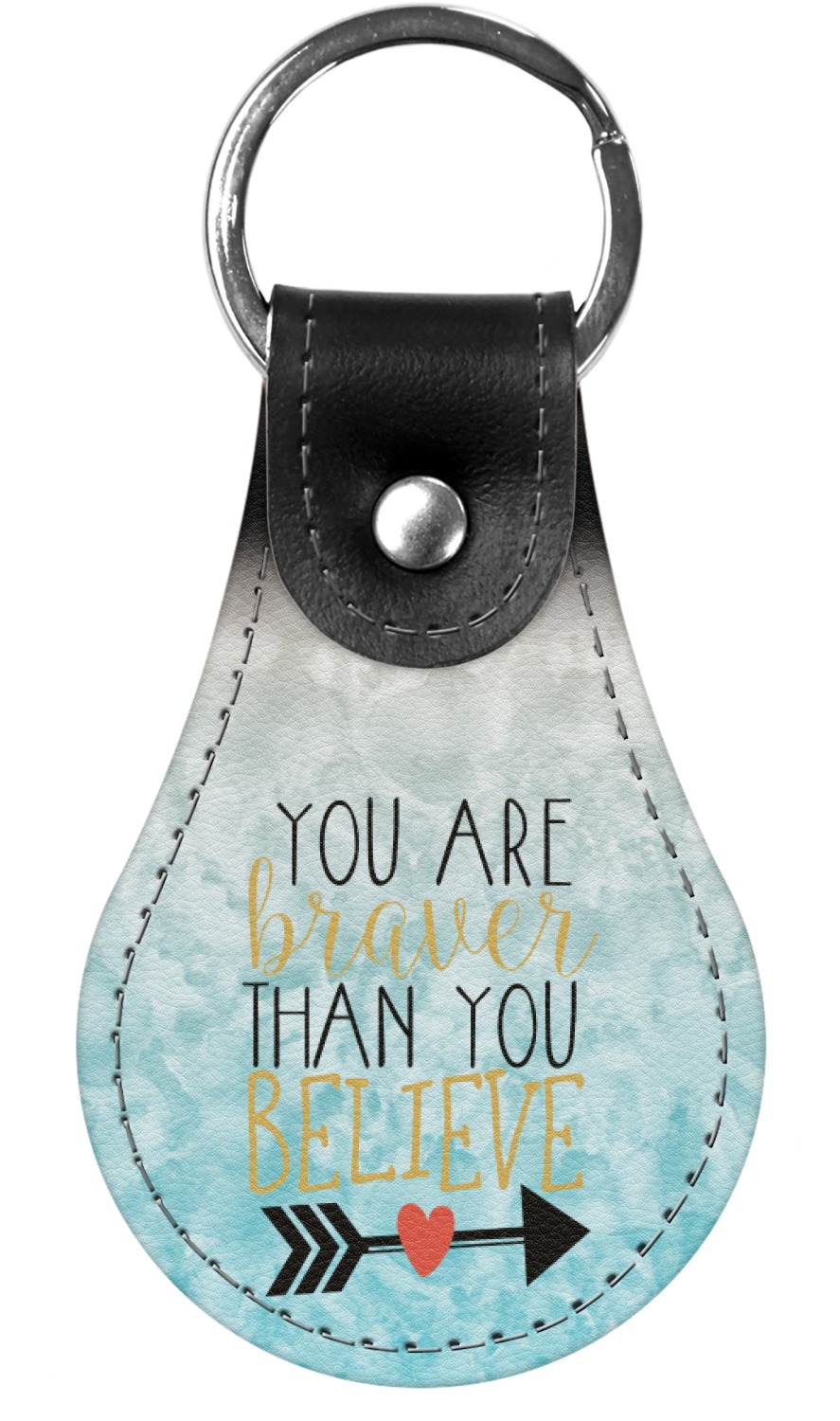 Inspirational Quotes Genuine Leather Keychains YouCustomizeIt