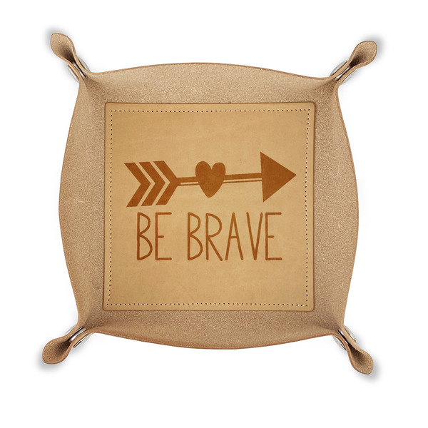 Custom Inspirational Quotes Genuine Leather Dice Tray