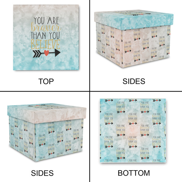 Inspirational Quotes Gift Boxes with Lid - Canvas Wrapped - Medium - Approval