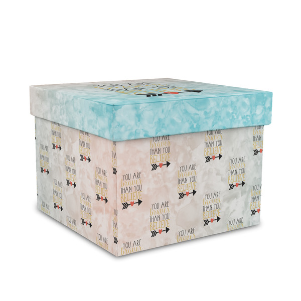 Custom Inspirational Quotes Gift Box with Lid - Canvas Wrapped - Medium