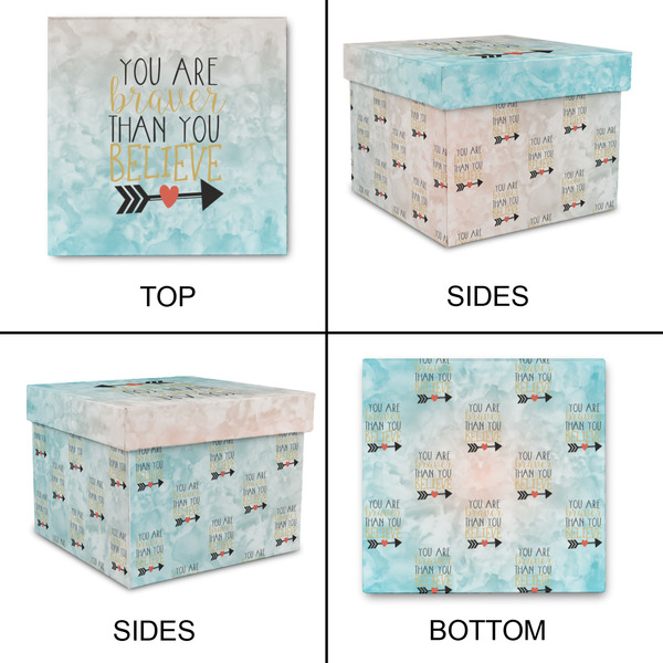 Inspirational Quotes Gift Boxes with Lid - Canvas Wrapped - Small - Approval