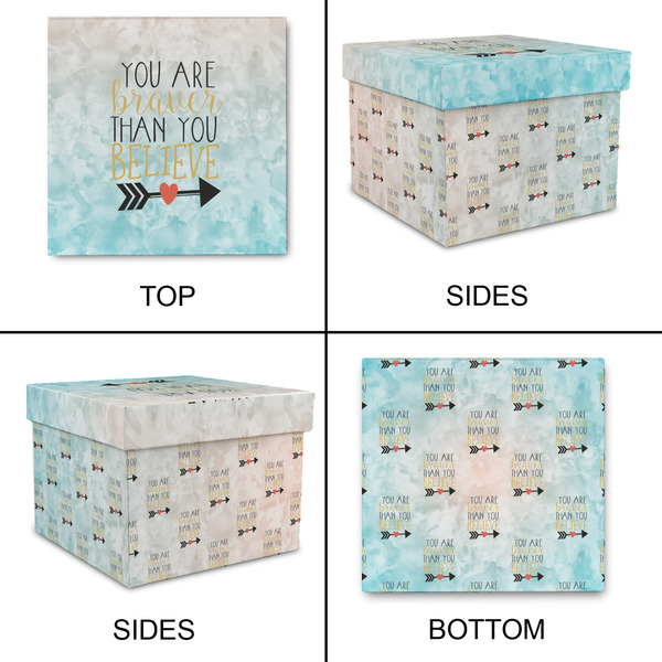 Inspirational Quotes Gift Boxes with Lid - Canvas Wrapped - XX-Large - Approval