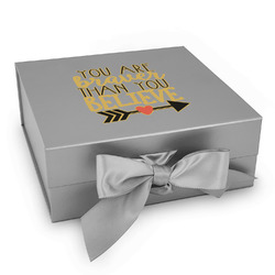 Inspirational Quotes Gift Box with Magnetic Lid - Silver