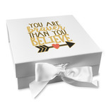 Inspirational Quotes Gift Box with Magnetic Lid - White