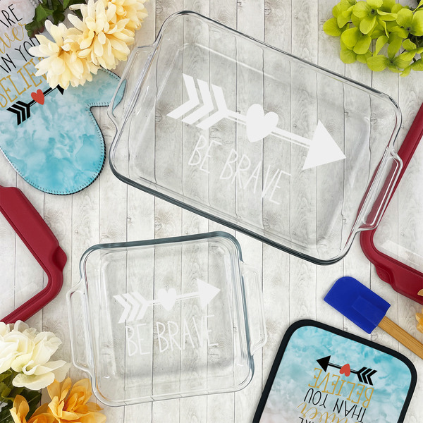 Inspirational Quotes Glass Baking Dish Set - LIFESTYLE