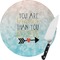 Inspirational Quotes Round Glass Cutting Board - Medium