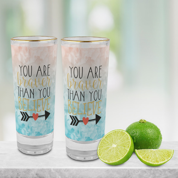 Inspirational Quotes Glass Shot Glass - 2 oz - LIFESTYLE