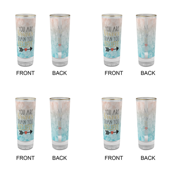 Inspirational Quotes Glass Shot Glass - 2 oz - Set of 4 - APPROVAL