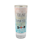 Inspirational Quotes 2 oz Shot Glass - Glass with Gold Rim