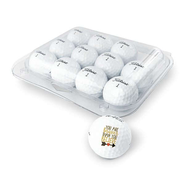 Inspirational Quotes Golf Balls - Titleist - Set of 12 - PACKAGING