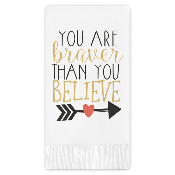 Custom Inspirational Quotes Guest Napkins - Full Color - Embossed Edge