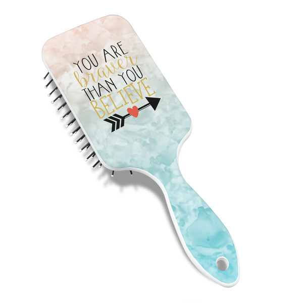 Inspirational Quotes Hair Brush - Angle View